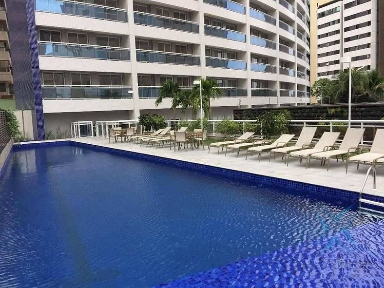 Flat 2 quartos a 50m da praia perto da feirinha