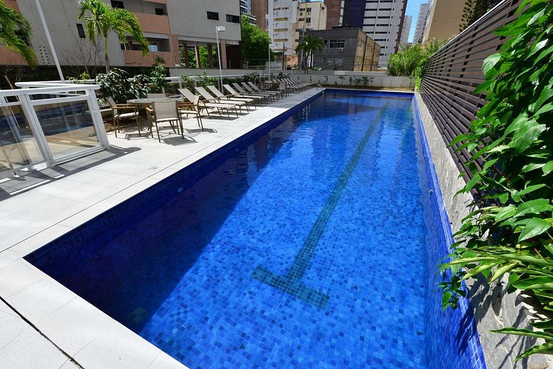 Flat 2 quartos a 50m da praia perto da feirinha